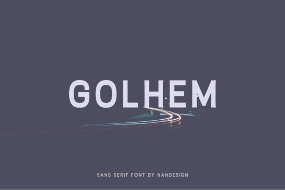 Golhem: The Minimal Sans Serif Typeface for Handmade Branding
